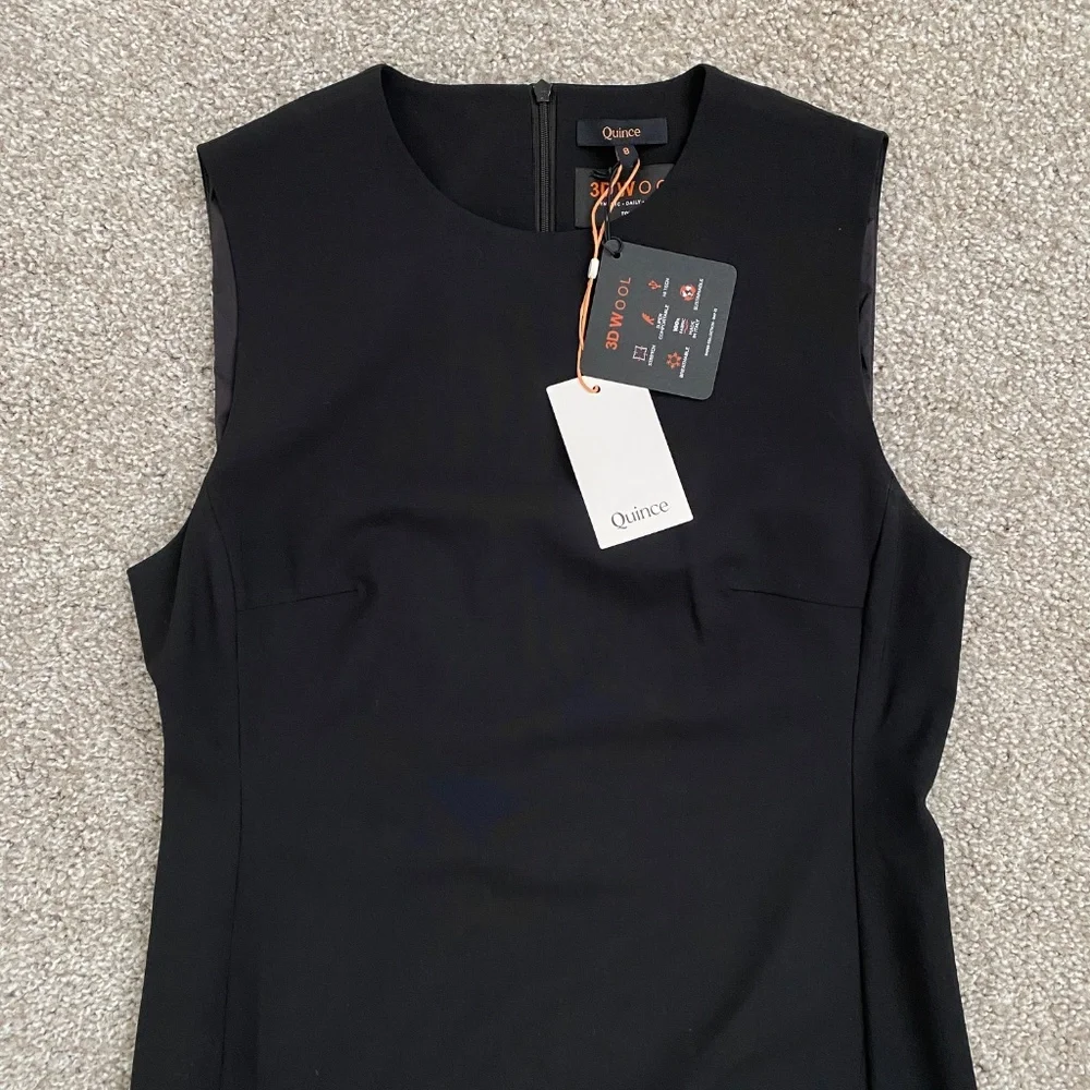 Quince Women's Italian Wool Sleeveless Dress Black Size 8 - Picture 4 of 6